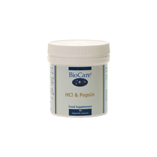 Biocare Hcl & Pepsin (stomach Acid & Pepsin) 90 Capsules