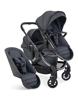 Icandy Peach 7 Double Pushchair - Dark Grey Phantom