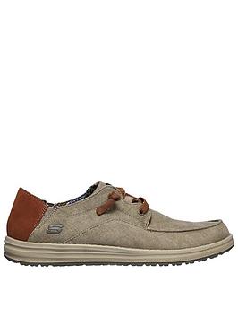 Skechers Air-cooled Goga Mat Arch Streetwear Casual Shoe, Brown, Size 6, Men