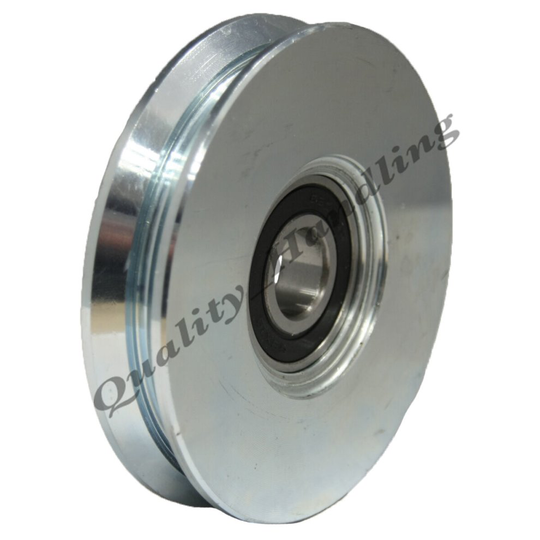 sliding gate wheel, pulley wheel 120mm V groove steel wheel angle iron