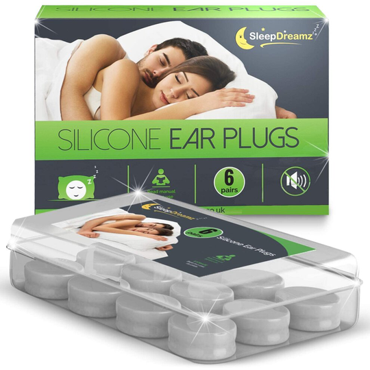 SleepDreamz® Silicone Ear Plugs for Sleeping - x6 Pairs of Noise Cancelling Ear Plugs - Offering Snoring Relief & Protection from Other Loud