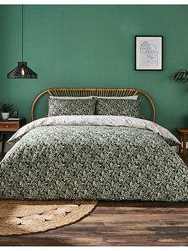 Silentnight Woodland Duvet Cover Set - Super King - Green