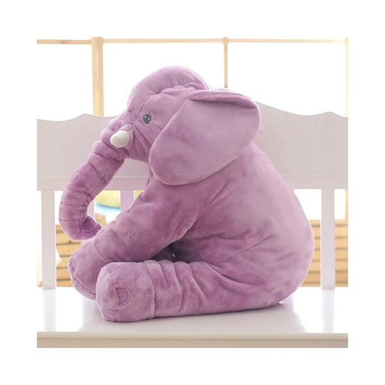 (Purple, 40cm) Baby Soft Plush Long Nose Elephant Sleep Pillow Kids Lumbar Cushion Toys Gifts