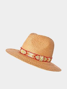 Joe Browns Boardwalk Shimmer Beaded Hat Natural Multi, Beige, Women