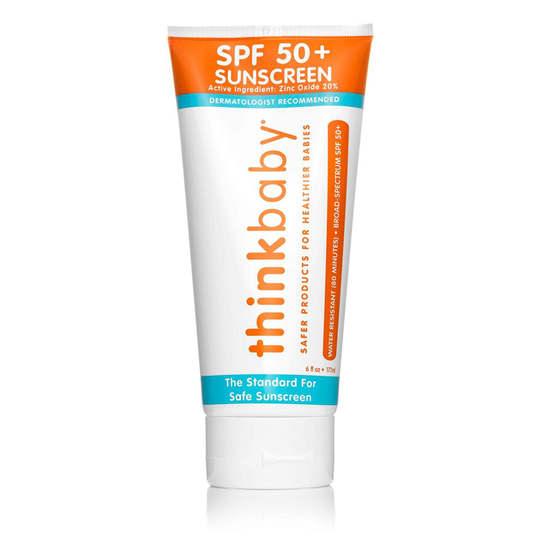 Baby Sunscreen Natural Sunblock from Thinkbaby, Safe, Water Resistant Sunscreen - SPF 50+ (6 ounce)