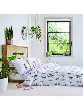 Sassy B Plant Babe Reversible Duvet Cover Set - Green