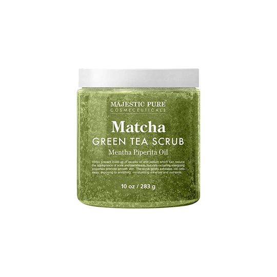 Matcha Green Tea Body Scrub for All Natural Skin Care - Exfoliating Multi Purpose Body and Facial Scrub Moisturizes and Nourishes Face and Skin - 10 o