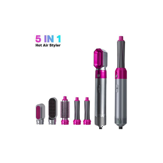 Professional Hair Dryer Brush 5 In 1 Hair Styler Curling Iron Hair Dryer Automatic Irons(Purple)