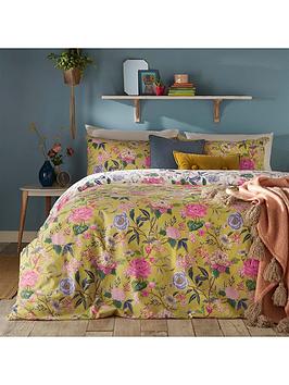 Furn Azalea Reversible Duvet Cover Set - Yellow