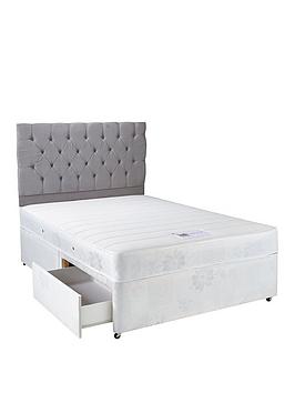 Airsprung New Astbury Memory Divan With Storage Options - White