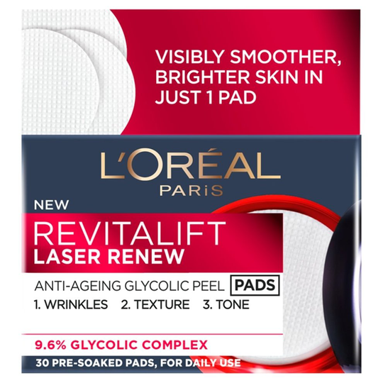 L'Oreal Paris Revitalift Laser Renew Anti Ageing Glycolic Peel Pads
