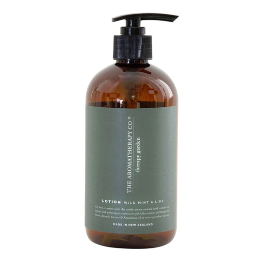 The Aromatherapy Co Wild Mint & Lime Garden Skin Lotion 500ml Pump Bottle