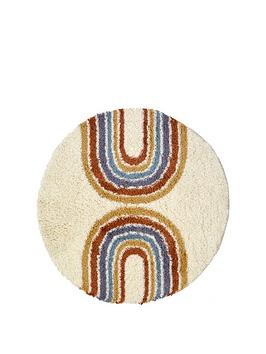 Everyday Snug Shaggy Circle Rainbow Rug
