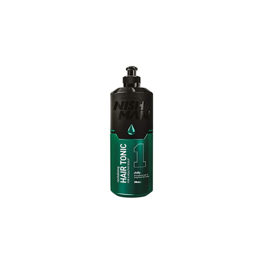 Nish Man Grooming Chilly Hair Tonic - Nishman Tonic Revitalizing Refreshing for a Healthy Scalp - Accelerates Blood Circulation - Prevents Dandru