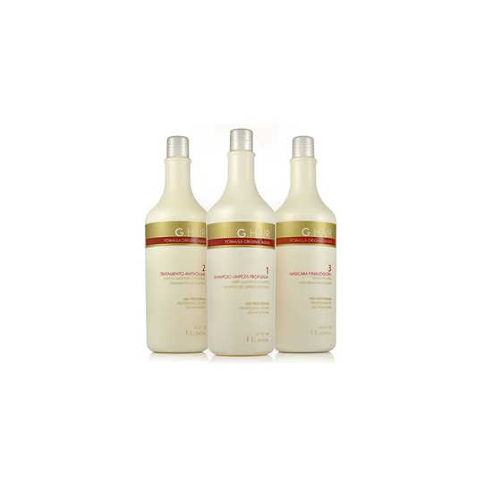 G.HAIR Original Formula Smoothing Treatment Kit (3 Steps) 33.8oz / 1L each