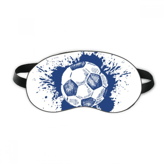 Ink Cartoon Football Blue Soccer Sleep Eye Shield Soft Night Blindfold Shade Cover