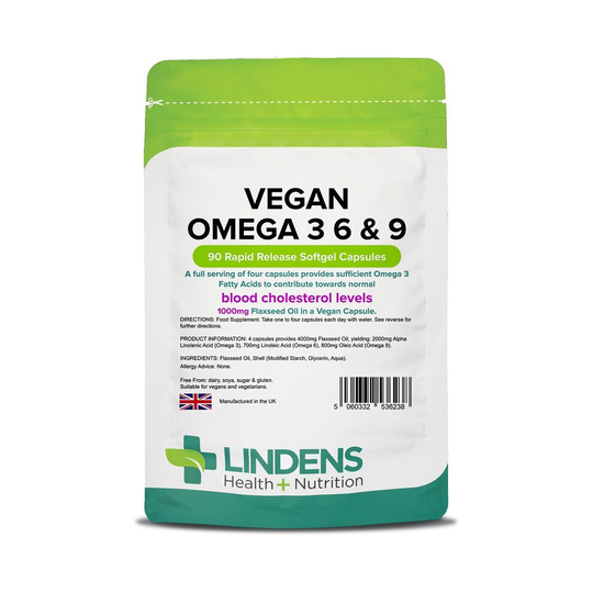Lindens Vegan Omega 3-6-9 Capsules 90 (6238)
