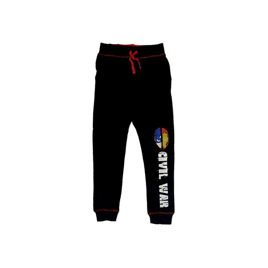 (3-4 Years) Marvel Boy's Captain America: Civil War vs Iron Man Jogger Pants Tracksuit Jog Bottoms Black Cotton Trousers