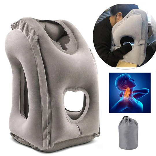 Inflatable Travel Chin To Support Pillow Airplane Sleeping Neck Pillow