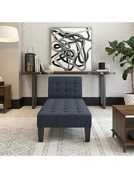 Queer Eye Qe Adalynn Linen Chaise Lounger - Blue