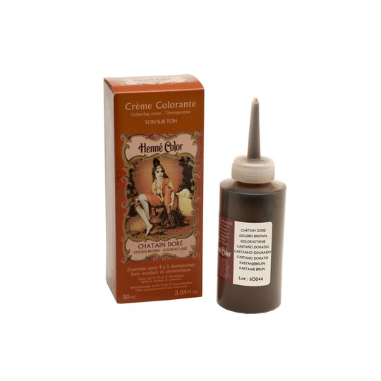 Henne Color Golden Brown Henna Hair Colouring Cream 90 ml