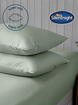 Silentnight Supersoft Plain Dye Pillowcase - Sage