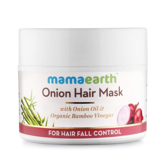 Mamaearth's Onion Hair Mask for Hairfall Control with Organic Bamboo