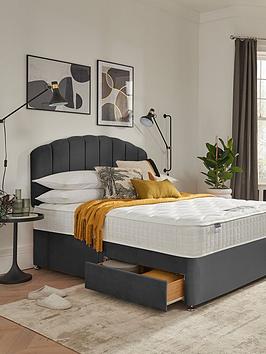Silentnight Ava Memory 1000 Pocket Velvet Divan Bed With Headboard And Storage Options