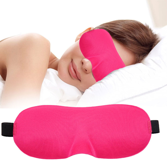 (Hot Pink) 3D Contoured Eye Mask for Sleeping, Luxury Blindfold Sleep Mask with Adjustable Strap, Soft and Comfortable & Blocking Eye Blinder for Trav