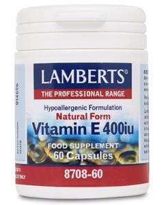 Lamberts Natural Vitamin E, 400iu, 60 Capsules