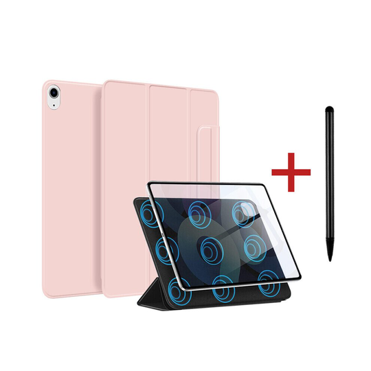 Case for iPad Air 4 with Pencil Holder, stylus, and Soft TPU Back Fit for 10.4 Inch iPad Air 4th Generation, Auto Sleep/Wake Pink