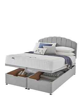 Silentnight Ava Memory 1000 Pocket Velvet Ottoman Storage Bed, Headboard Included