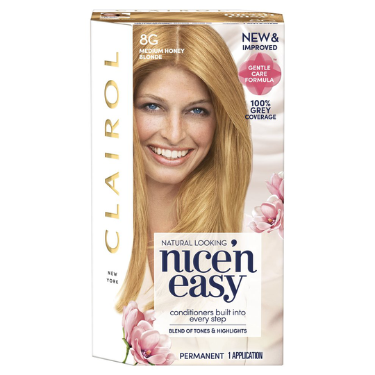 Clairol Nice' n Easy Permanent Hair Dye 8G Medium Honey Blonde