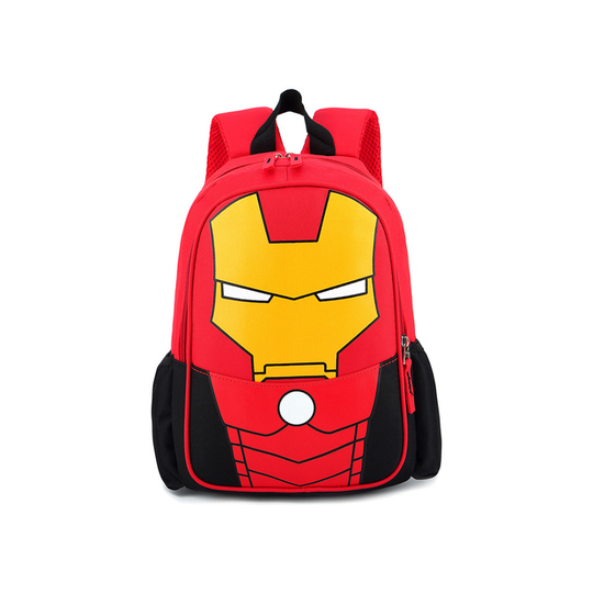(Red-Iron Man) Kids cute backpack boys/girls schoolbag superhero cartoon backpack