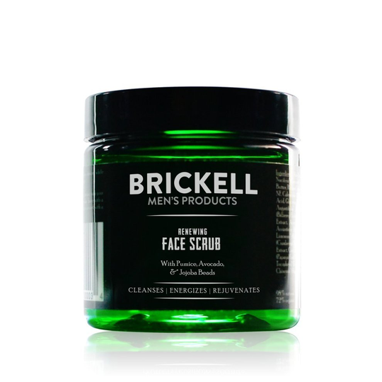 Brickell Men's Renewing Face Scrub for Men - Natural Exfoliating Facial Scrub - 2 oz
