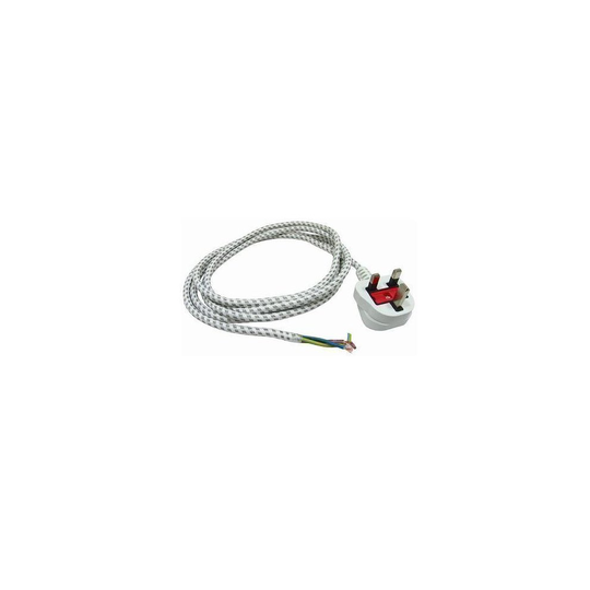 First4Spares 2.5 Metre Steam Iron Lead Cable Flex Cord & Plug