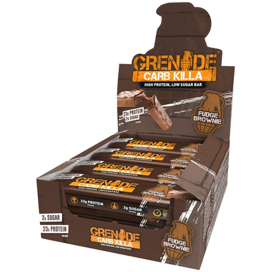 Grenade Carb Killa High Protein and Low Carb Bar, 12 x 60 g - Fudge Brownie