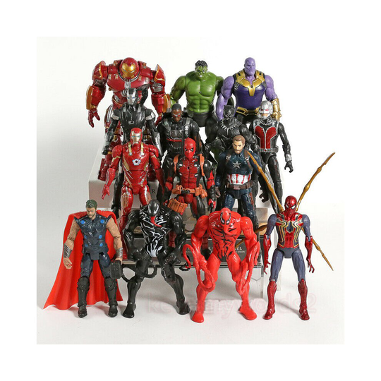 14 Pcs Marvel Avengers Play toy PVC 7" Action Figure Gift Thanos Iron man Hulk