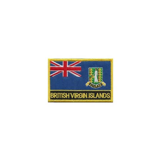 British Virgin Islands Flag Embroidered Patch - Sew or Iron on