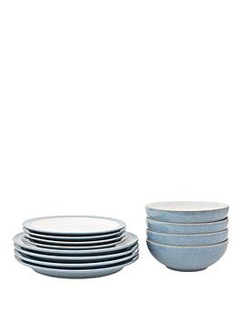 Denby Elements 12-Piece Dinner Set &Ndash; Blue