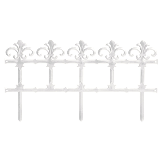 (White, 6) Plastic Garden Art Grass Lawn Border Fences Edge