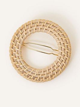 Accessorize Raffia Circle Hair Clip