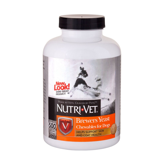 Nutri-Vet Brewers Yeast with Garlic Chewables, 500 Count
