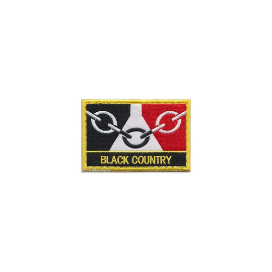 Black Country Regional Flag Embroidered Patch - Sew or Iron on