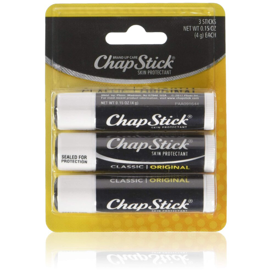 Chapstick Classic Original Lip Balm 0.15oz, 3 Pack