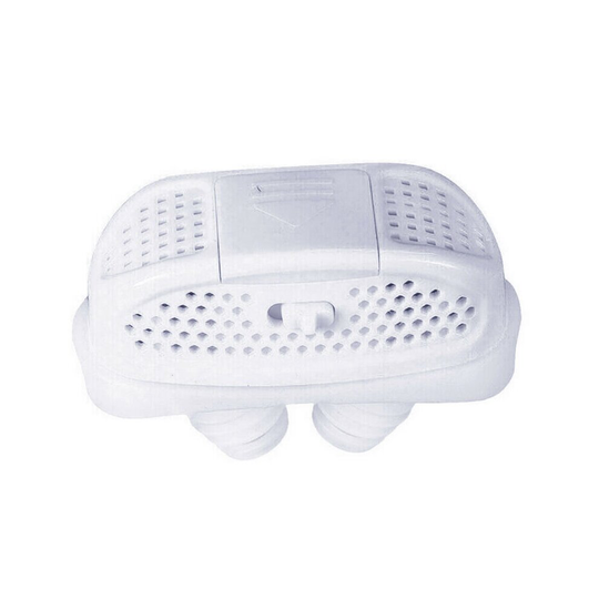 (White) Mini-CPAP Anti Snoring Device Stop Snore Stopper Nose-Machine Sleep Aid Apnea