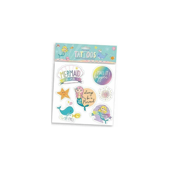Pretend Children Girls Temporary Tattoos - Mermaid Designs 40 Pack