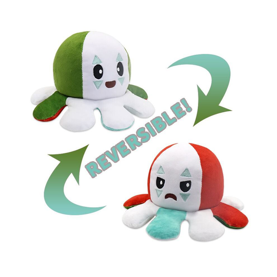 (Clown) Spiderman Reversible Octopus Plush Toy Batman Iron Man Double-Sided Flip Stuffed