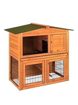 Pet Vida 2 Tier Wooden Pet Hutch