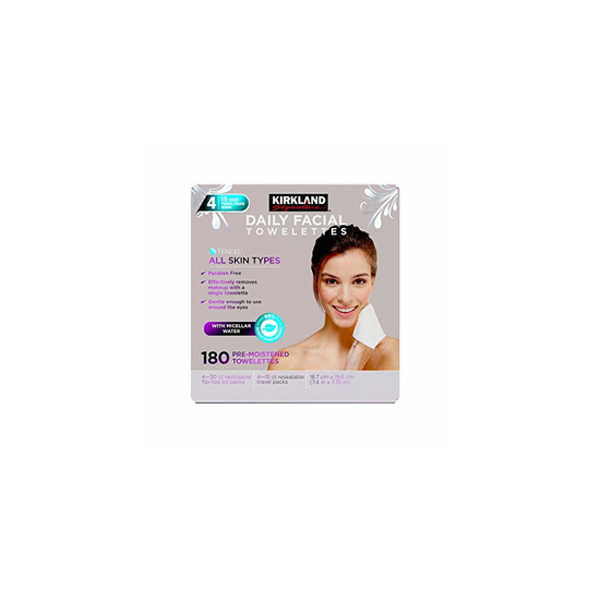 Kirkland Signature Paraben Free Micellar Daily Facial Cleansing Towelettes - 180 Count